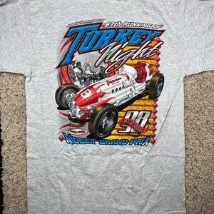 Midget Grand Prix T-shirt Large Gray Turkey Night Agajanian Irwindale Speedway